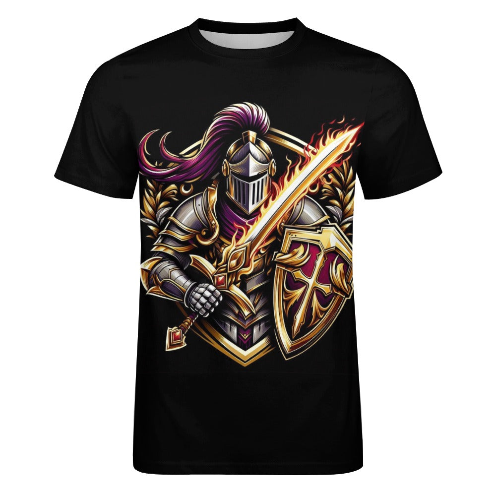 Men's Bold Templar Knight Cotton T-Shirts