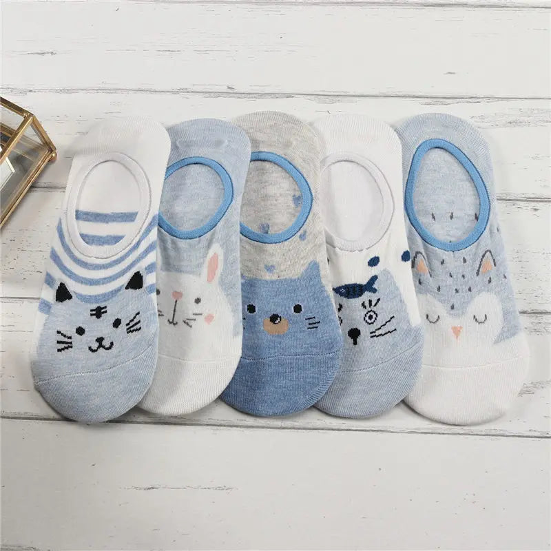 27 Style 10 Piece=5 Pairs/Lot  Animal Women Socks Set Funny Spring Cat Dog Rabbi