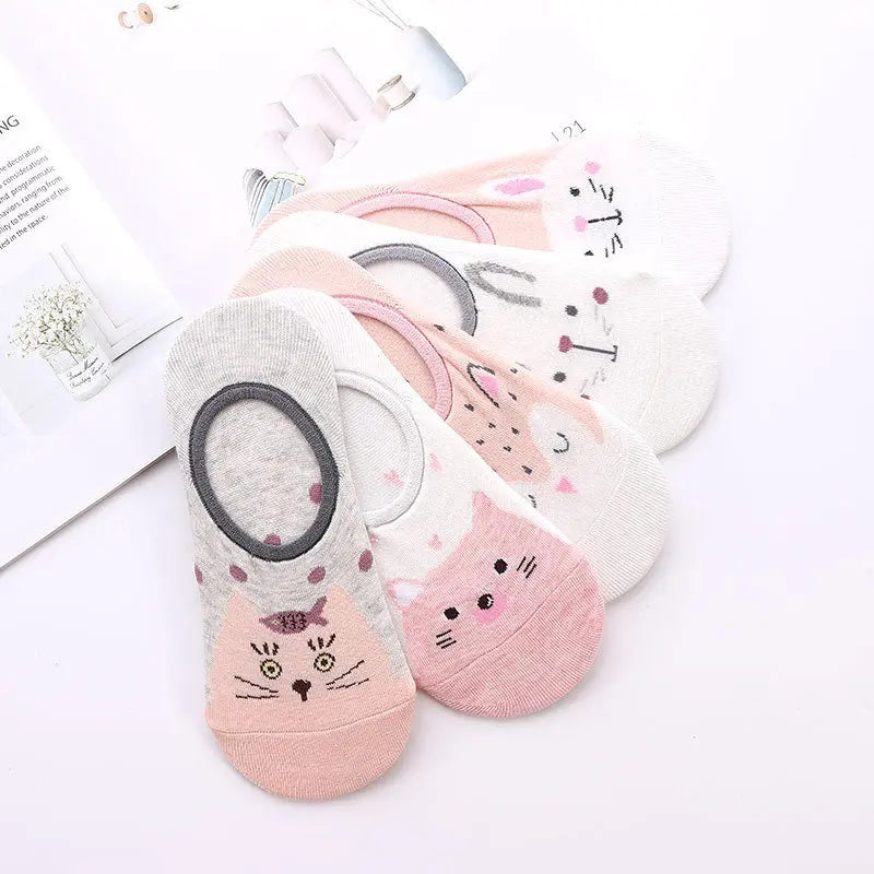 27 Style 10 Piece=5 Pairs/Lot  Animal Women Socks Set Funny Spring Cat Dog Rabbi