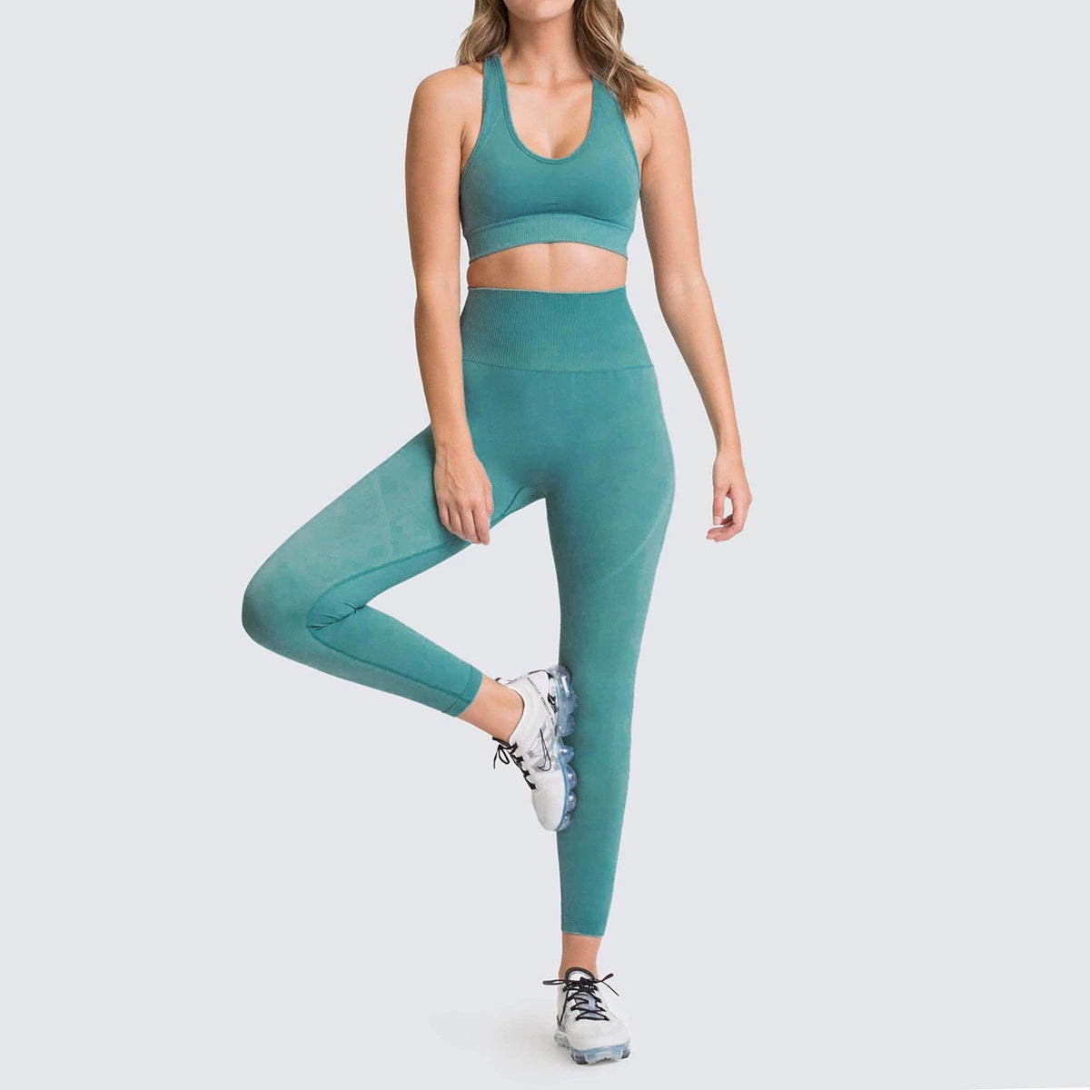 American Sizes 2 Piece Sports Set Gym Wear Leggings Bra Pants Women Workout