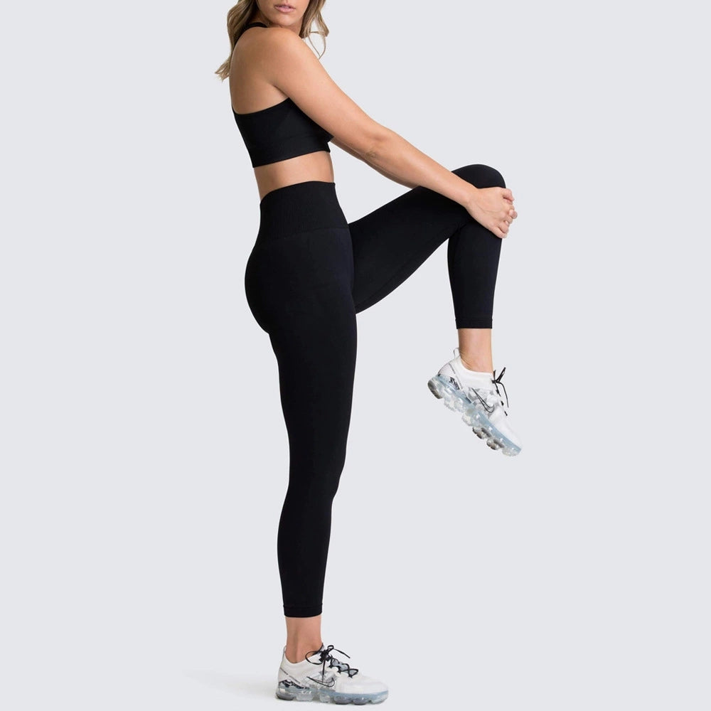 American Sizes 2 Piece Sports Set Gym Wear Leggings Bra Pants Women Workout