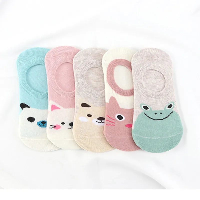 27 Style 10 Piece=5 Pairs/Lot  Animal Women Socks Set Funny Spring Cat Dog Rabbi