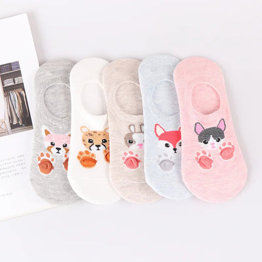 27 Style 10 Piece=5 Pairs/Lot  Animal Women Socks Set Funny Spring Cat Dog Rabbi