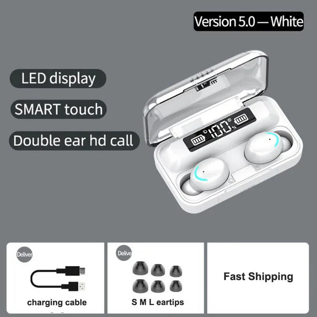 Gaming Headphone Noise Cancelling BT 5.0 Waterproof LED TWS F9