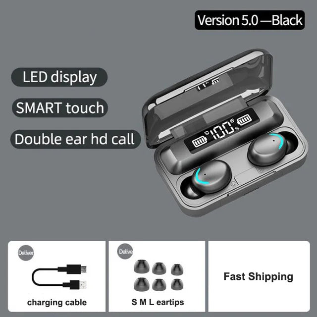 Gaming Headphone Noise Cancelling BT 5.0 Waterproof LED TWS F9