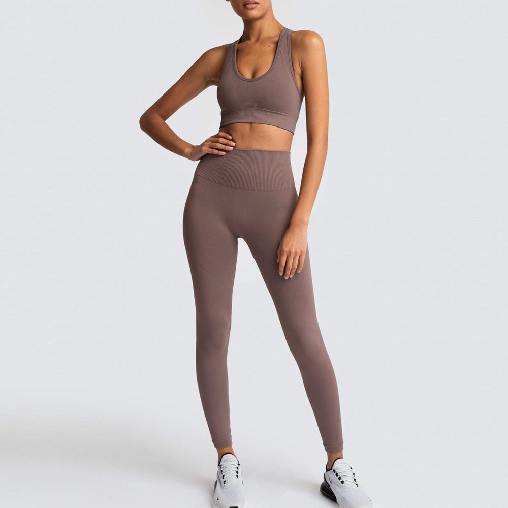 American Sizes 2 Piece Sports Set Gym Wear Leggings Bra Pants Women Workout