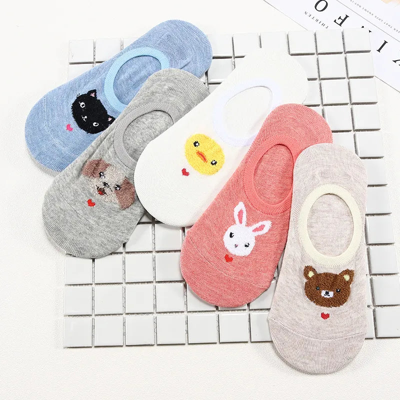 27 Style 10 Piece=5 Pairs/Lot  Animal Women Socks Set Funny Spring Cat Dog Rabbi