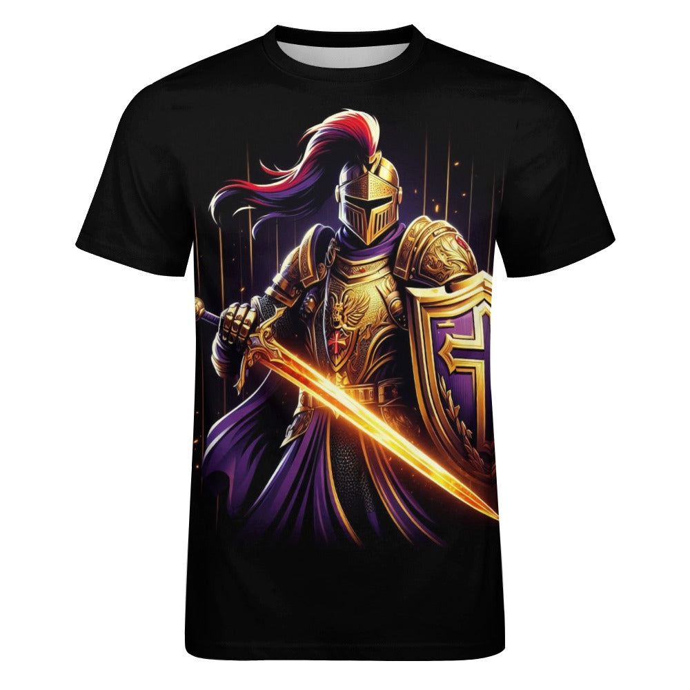 Men's Bold Templar Knight Cotton T-Shirts